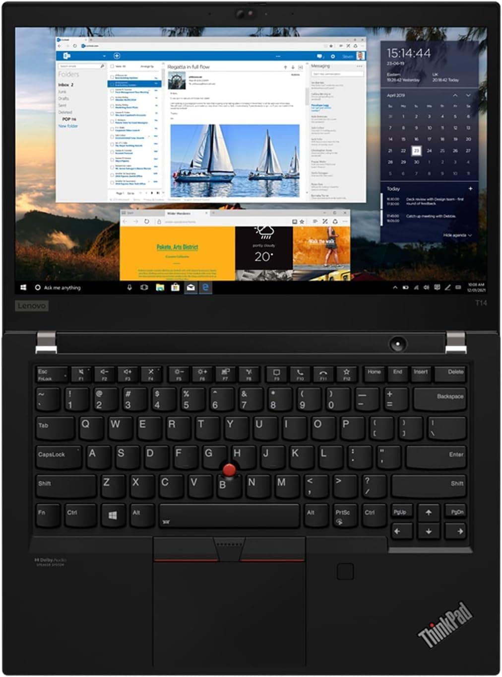 Lenovo ThinkPad T14 Gen 2, 11th Gen Core i5 Processor, 16GB RAM, 512GB SSD, 14 Inch FHD Display side view