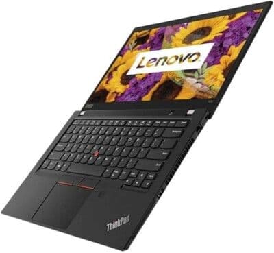 Lenovo ThinkPad T490 Laptop, 14-inch (1920×1080) IPS LED IPS, Anti-glare, 250 nits, Intel Core i5-8265U 8th Gen, 8GB DDR4 2400MHz RAM, 256GB PCIe NVMe SSD, Windows 11 side view